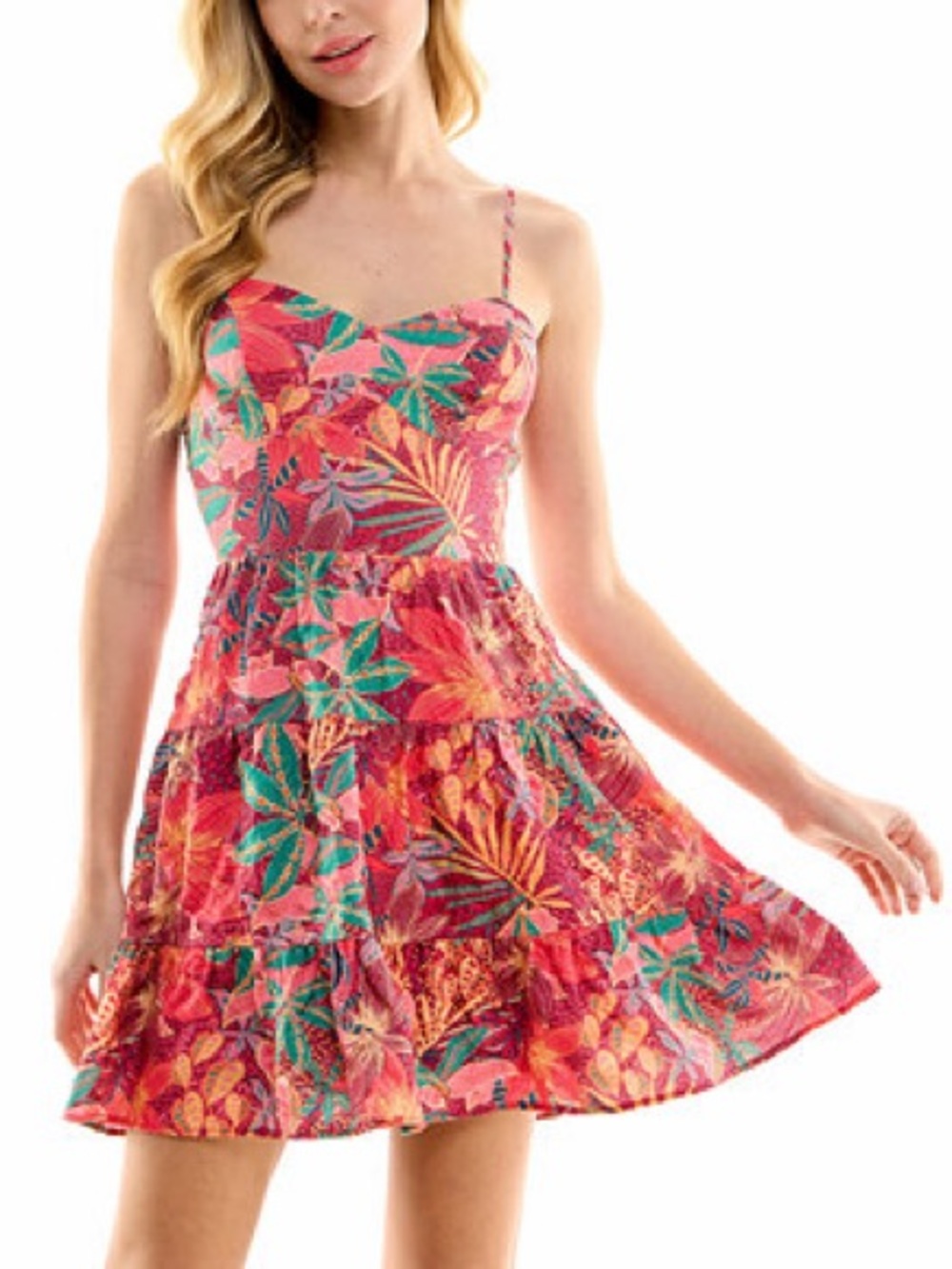 City Vibe Colorful, Flowy Mini dress Size M
